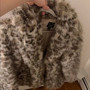 Zara Faux Fur Animal Print Jacket